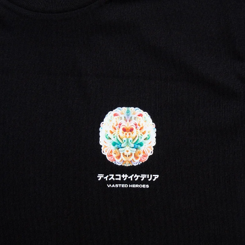 030 Disco Psychedelia Back Print - Tshirt - Black