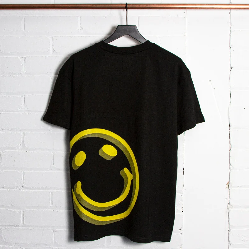 3D Side Smiley - Tshirt - Black