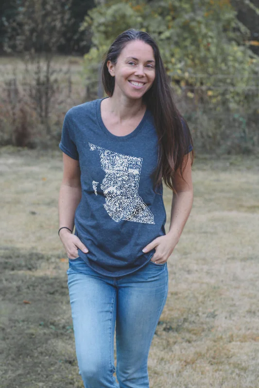 BC TOWNS - Women's Eco Tee - Heather Charcoal - SALE