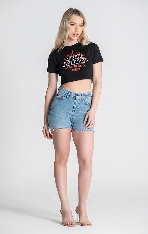 Black GK Play Cropped Tee