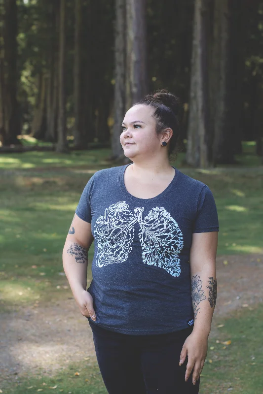 BREATHE - Women's Eco Tee - Charcoal