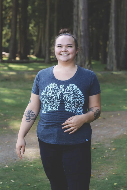 BREATHE - Women's Eco Tee - Charcoal