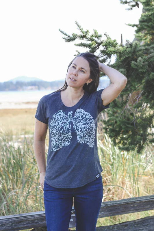 BREATHE - Women's Eco Tee - Charcoal