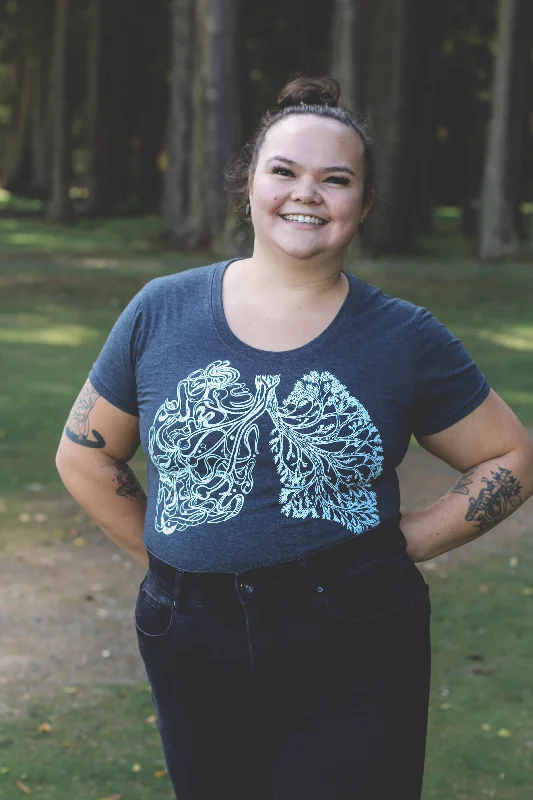 BREATHE - Women's Eco Tee - Charcoal