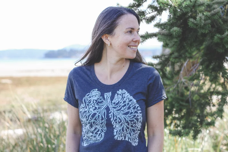 BREATHE - Women's Eco Tee - Charcoal