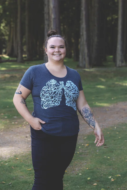 BREATHE - Women's Eco Tee - Charcoal