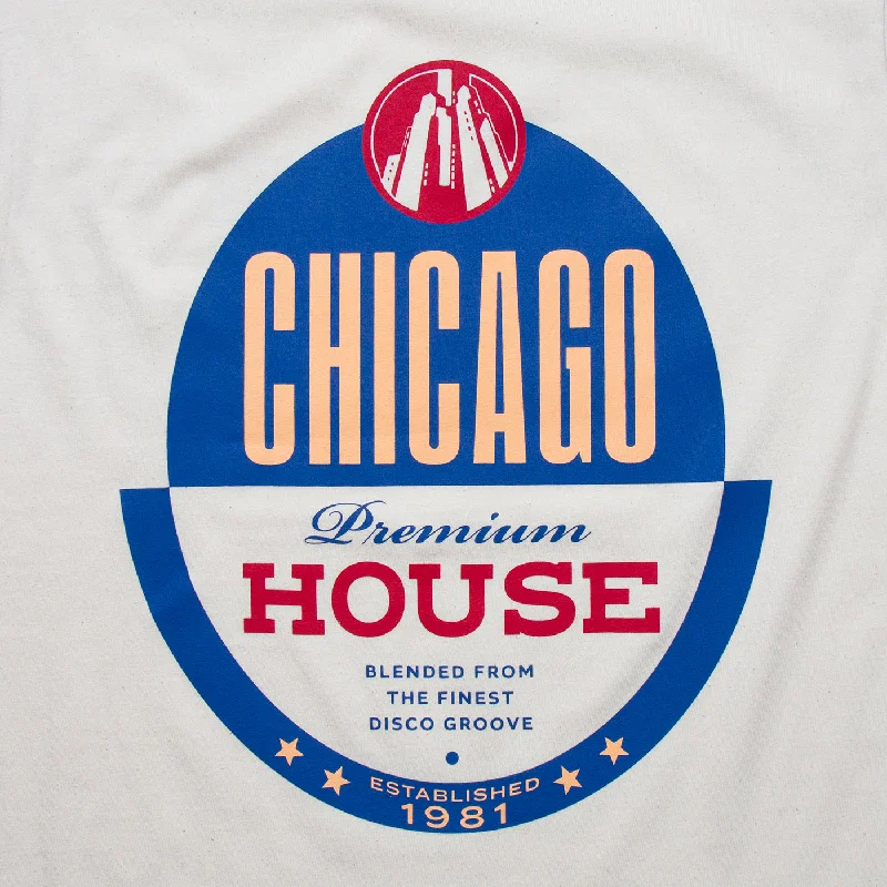 Chicago House Back Print - Oversized Tshirt - Natural