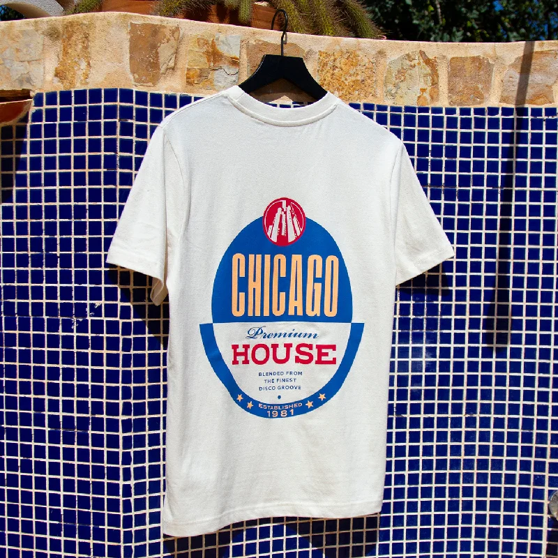 Chicago House Back Print - Oversized Tshirt - Natural