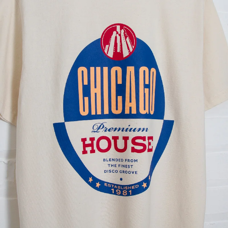 Chicago House Back Print - Oversized Tshirt - Natural