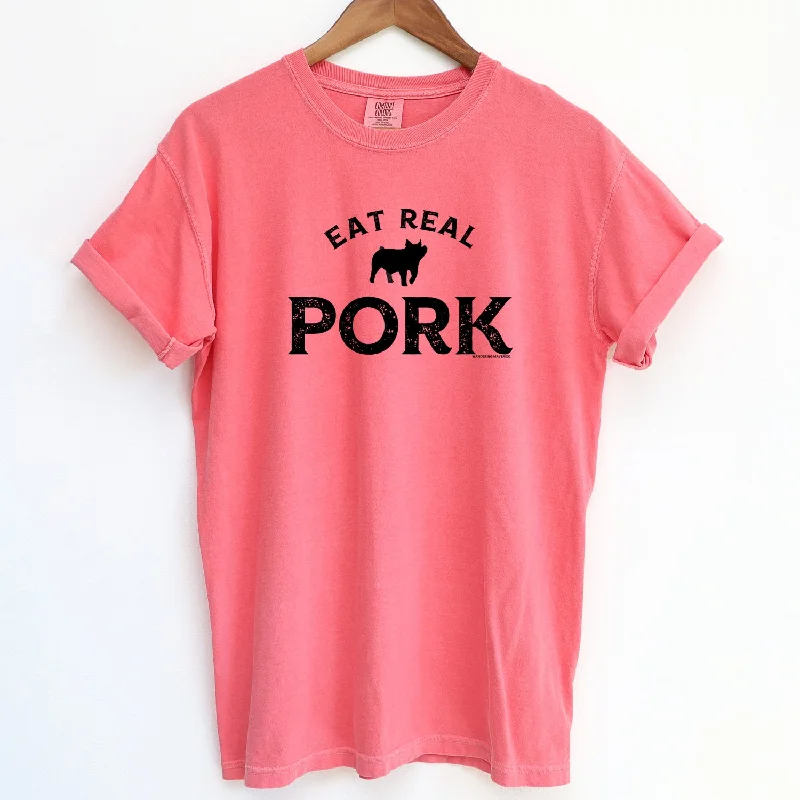 Eat Real Pork ComfortWash/ComfortColor T-Shirt (S-4XL) - Multiple Colors!