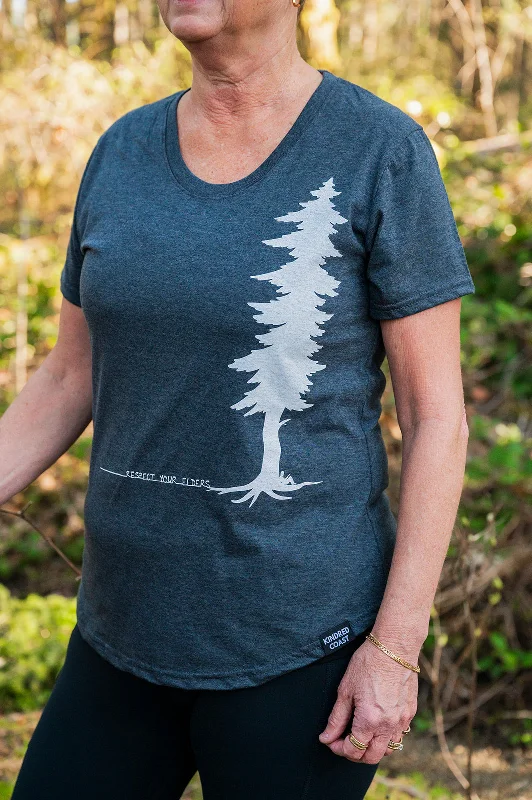 ELDERS - Women's Eco Tee - Heather Charcoal