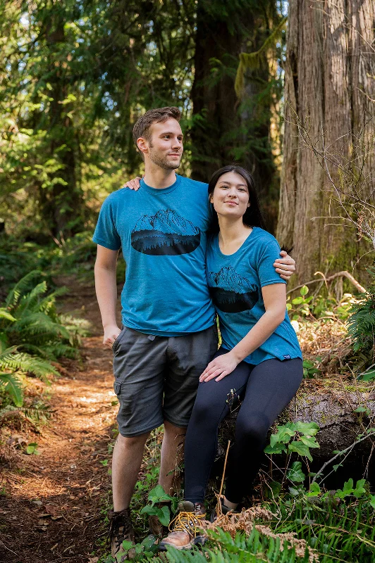 FLOATING ISLAND - Women's Eco Tee - Heather Teal