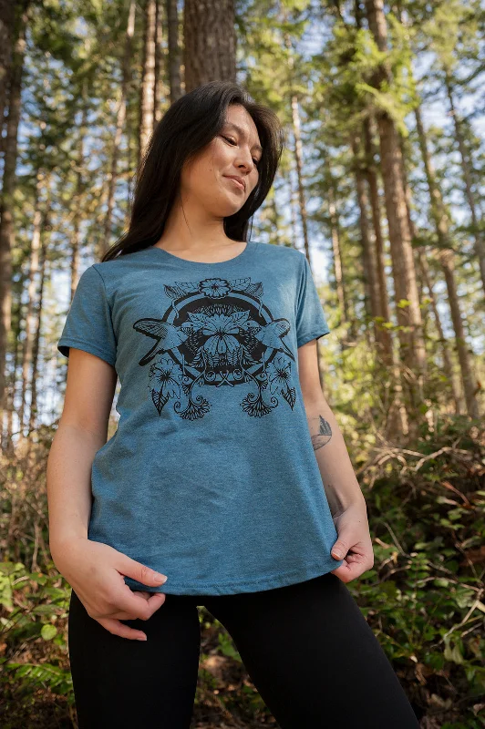 HUMMINGBIRD - Women's Eco Tee - Heather Teal