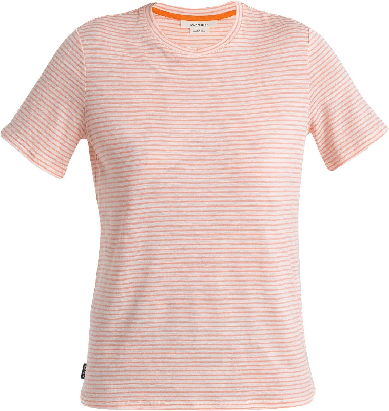 Merino Linen Stripe Short Sleeve T-Shirt - Women's|-|T-shirt à manches courtes à rayures en mérinos et lin - Femme