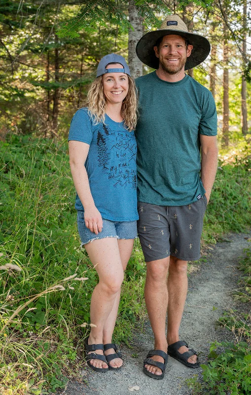 INTO THE FOREST - Womens Eco Tee - Heather Teal