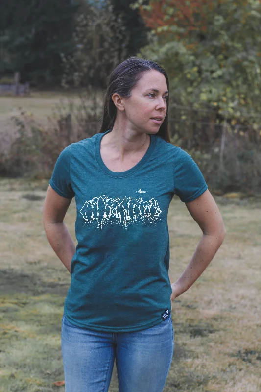 MOUNTAIN ROOTS - Womens Eco Tee - Green