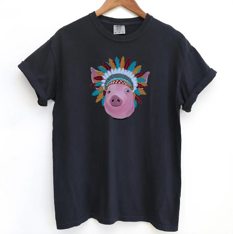 Pig Headdress ComfortWash/ComfortColor T-Shirt (S-4XL) - Multiple Colors!