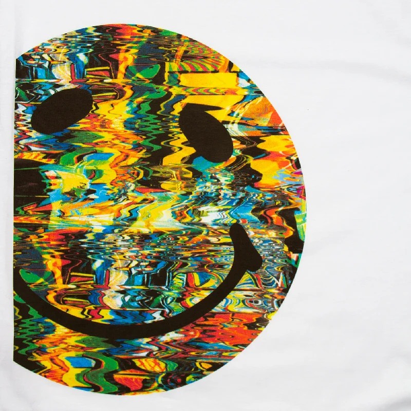 Side Smiley Colour Blast - Tshirt - White