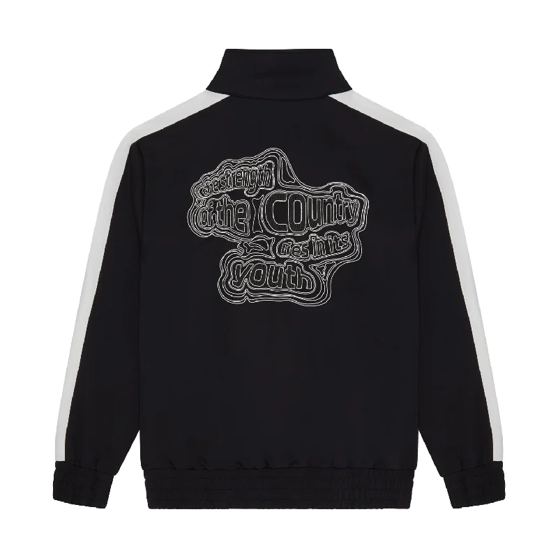 STRENGTH TRACK TOP - BLACK/WHITE