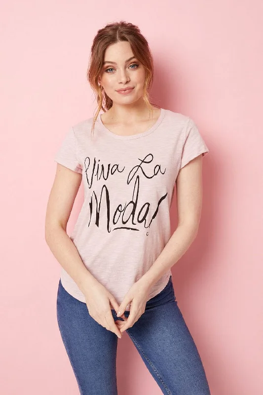 Viva La Moda Print Relaxed T-Shirt