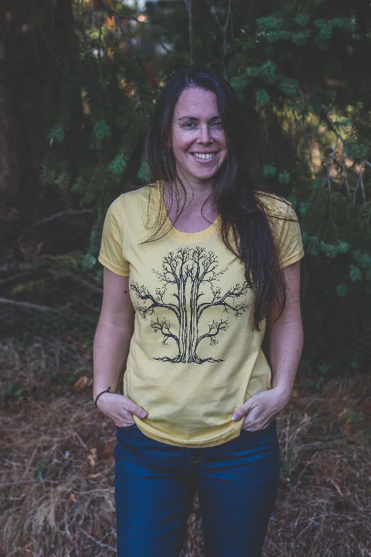 TREE - Womens Eco Tee - Yellow - SALE