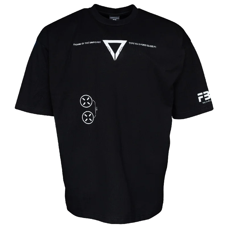 V3-3 Black Oversized Short Sleeve T