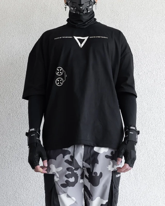 V3-3 Black Oversized Short Sleeve T