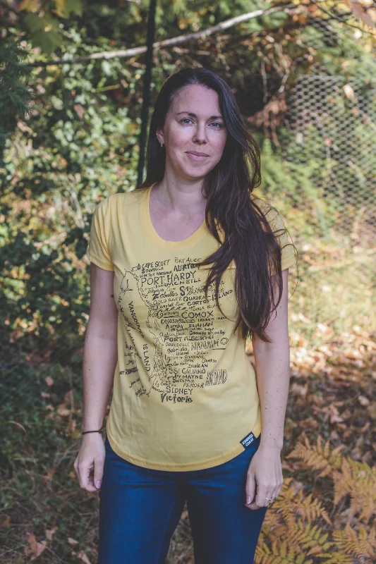 VAN ISLE - Women's Eco Tee - Yellow- SALE