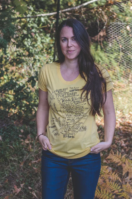 VAN ISLE - Women's Eco Tee - Yellow- SALE