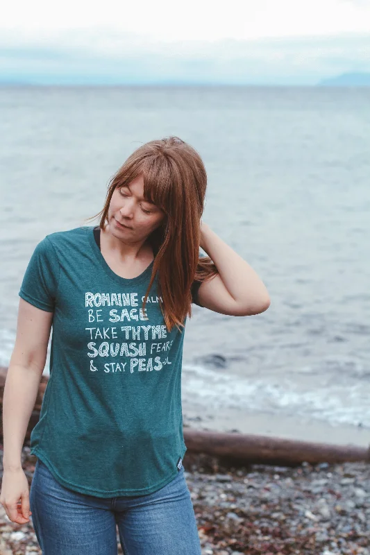 VEGGIE WISDOM - Women's Eco Tee - Heather Green