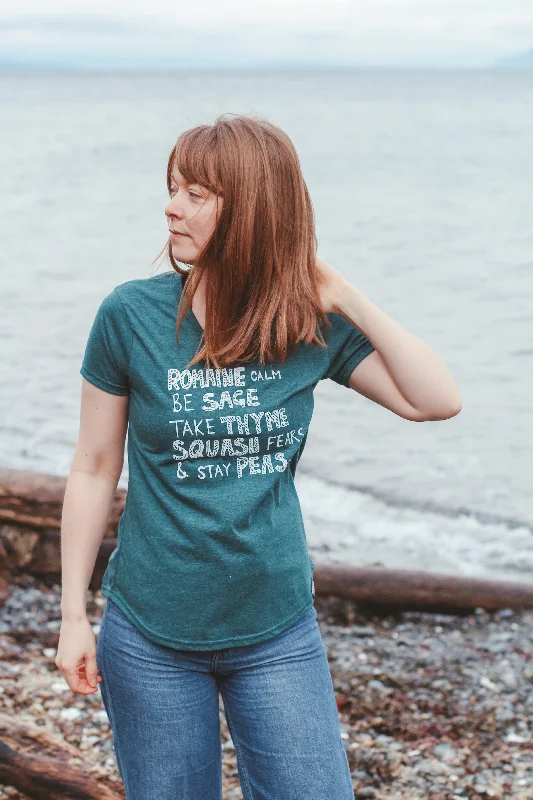 VEGGIE WISDOM - Women's Eco Tee - Heather Green