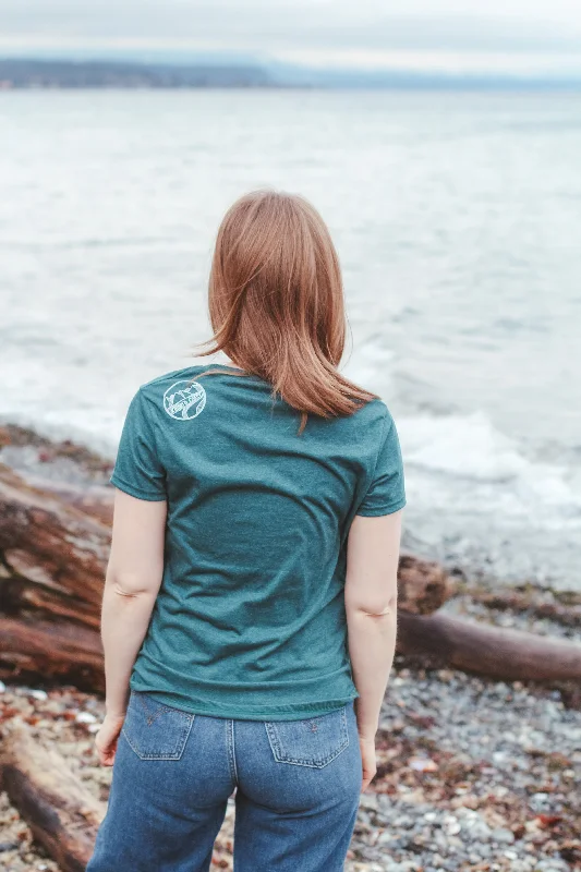 VEGGIE WISDOM - Women's Eco Tee - Heather Green