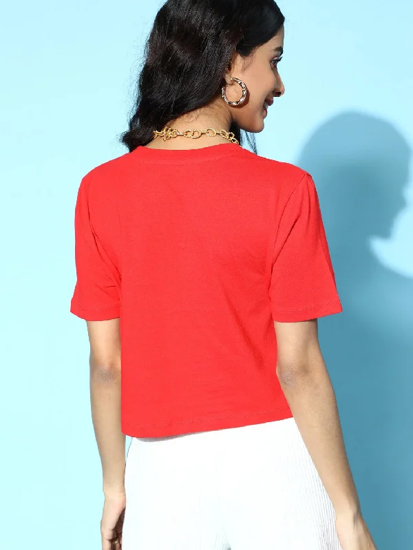 Red LOVED Boxy Crop T-Shirt