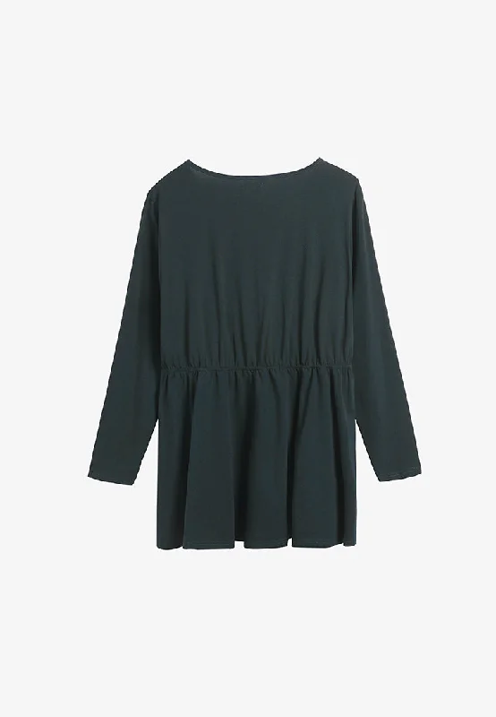 Valide BF-Friendly Casual Long Sleeve Top - Green