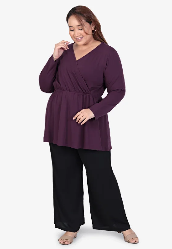 Valide BF-Friendly Casual Long Sleeve Top - Fuchsia