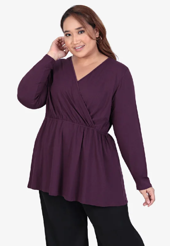 Valide BF-Friendly Casual Long Sleeve Top - Fuchsia