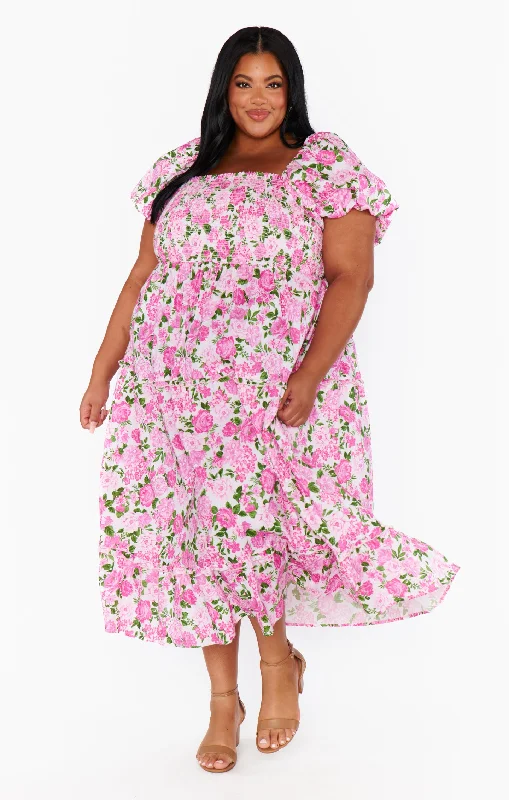 Afternoon Tea Dress ~ Cottage Floral Pink