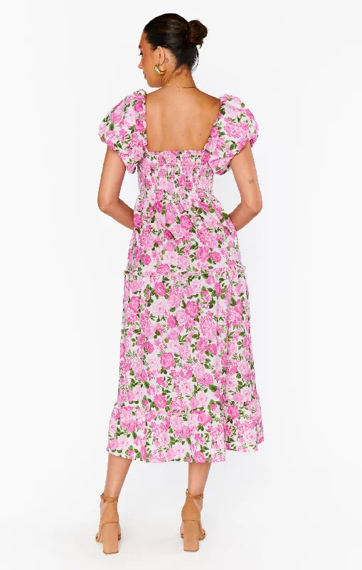 Afternoon Tea Dress ~ Cottage Floral Pink