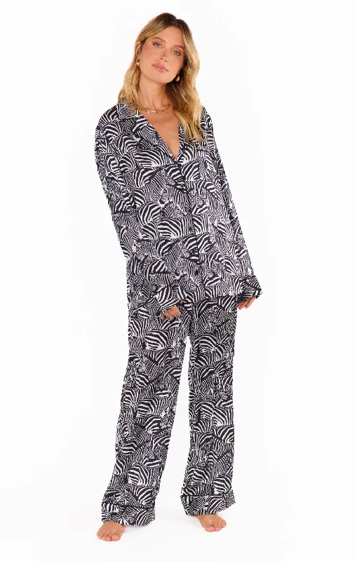 Classic PJ Set ~ Zebra Silky