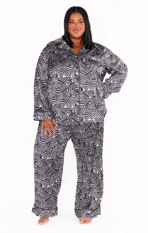 Classic PJ Set ~ Zebra Silky