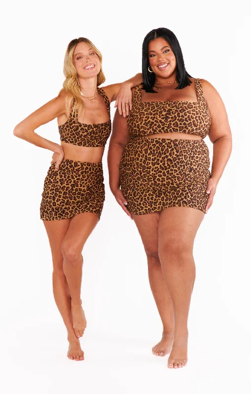 Hot Tub Top ~ Leopard Contour Scrunch