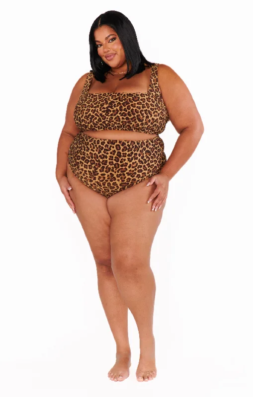 Hot Tub Top ~ Leopard Contour Scrunch