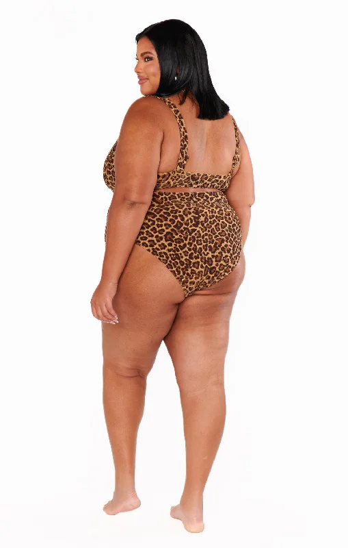 Hot Tub Top ~ Leopard Contour Scrunch