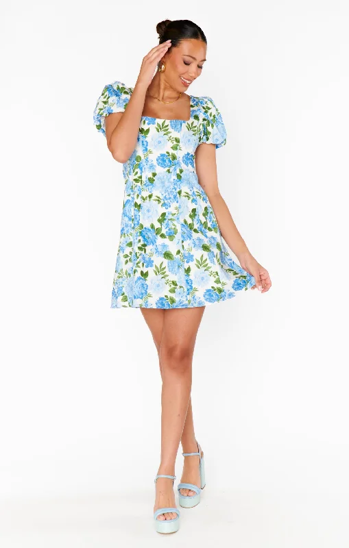 Mia Dress ~ Cottage Floral Blue