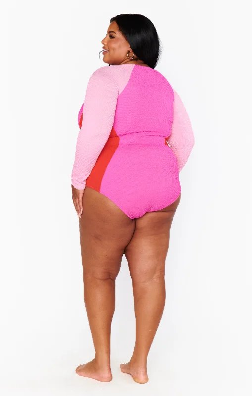 Surfside One Piece ~ Pink Pop Scrunch