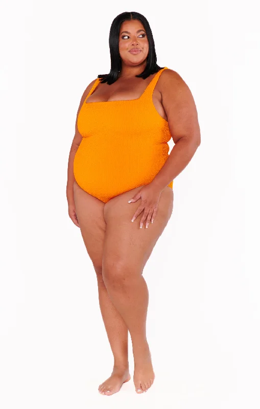 The Scrunch One Piece ~ Bright Orange Scrunch