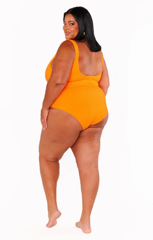 The Scrunch One Piece ~ Bright Orange Scrunch