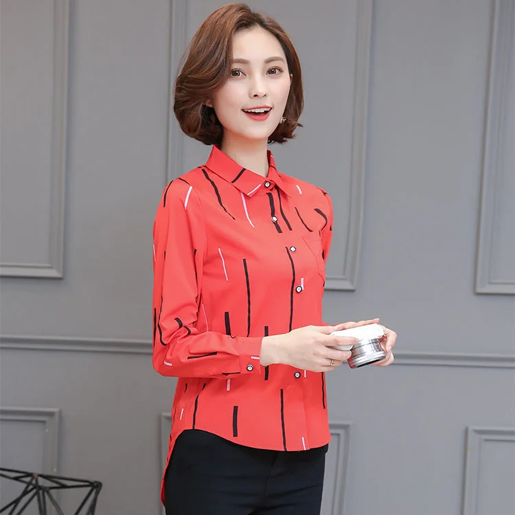 Women Tops And Blouses Office Lady Blouse Slim Shirts Women Blouses Plus Size Tops Casual Shirt Female Blusas